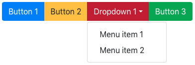 Button group with dropdown menu