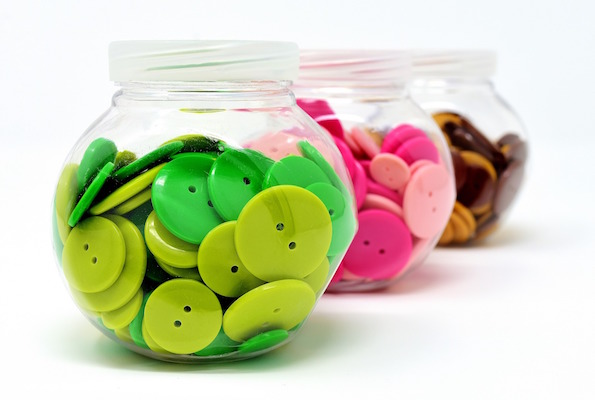 Image of jars of buttons Bootstrap Button groups