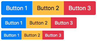 Button group sizes